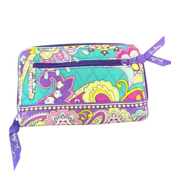 Vera Bradley Purple Floral Zip Wallet – Full Organizer Style – OS - Picture 2 of 13